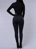 Hole Stretch Slimming Pencil Pants Jeans