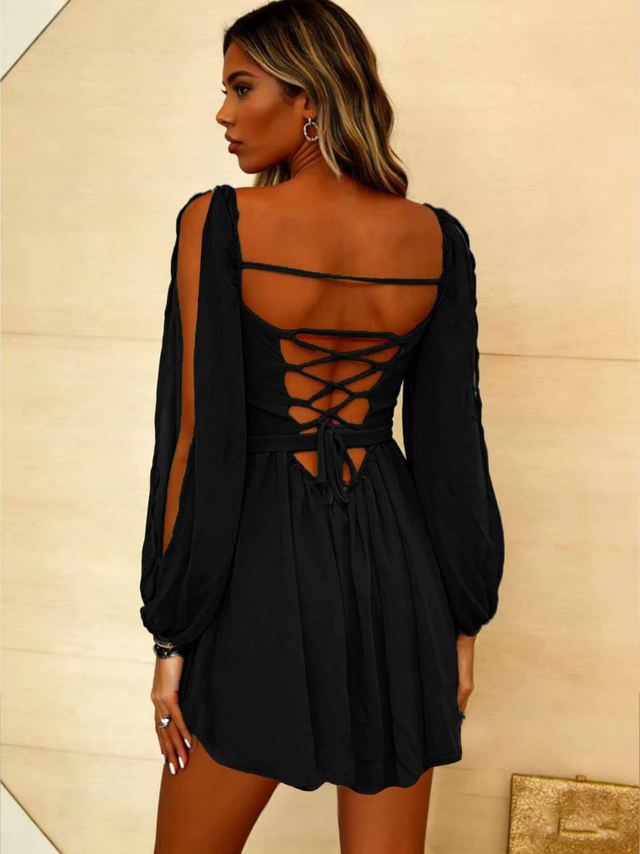 Backless Bandage Simplicity Vacation Mini&Short Dresses