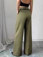 Straight-fit Suit Commuting Pocket Pants