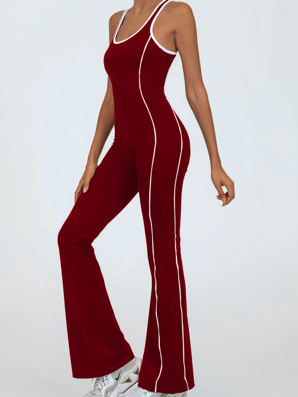 Color-blocked Backless Fitness Exercise Bodysuits