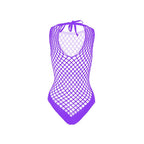 Sleeveless crewneck fishnet knotted bodysuit  | Festival Outfits Women