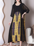 Sun Shine Round Neck A-line Dress