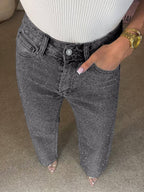 Starlit Denim Straight Pants