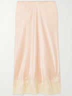 Lace Stitching Satin Camisoles Skirt 2-piece Sets