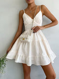 Pure Cotton Sexy Backless Exclusive Beach Mini&Short Dresses