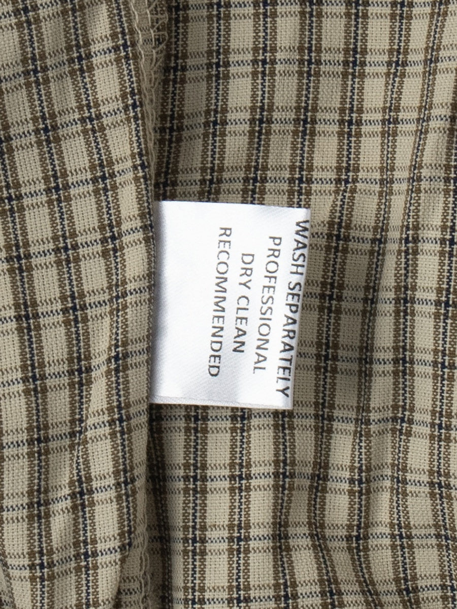 Cotton Blend Lantern Pants Plaid Breathable Leisure Pants