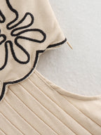 Embroidery Vacation Camisoles Bare Waist Maxi Dresses