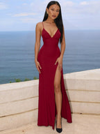 Camisoles Slit Formal Dress Maxi Dresses