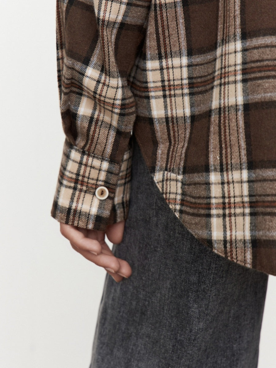 Plaid Oversize Coat Shirts