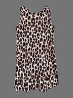 Leopard Print A-line Sleeveless Short Dress