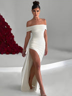 Liber Summer Women's Backless Solid Color Maxi Dresses