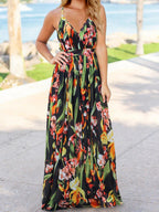 Floral Print Bohemia Camisoles Maxi Dresses