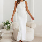 Marissa Luxe Water Ripple Textured Shirt Dress Elevated Occasion Wear