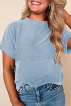 Mock Neck Short Sleeve T-Shirt