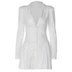 ARIA PLEATED HEM BLAZER DRESS