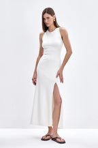 Elegant Knit Sleeveless Sweater Dress