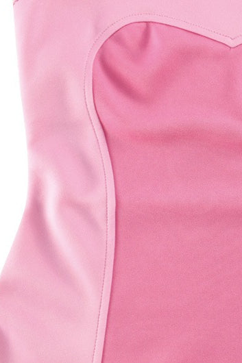 Pink Colorblock Cami Waist-cinching Mini Dress