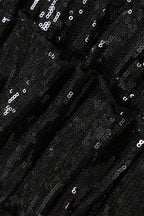 Sequin Paneled Tiered Bodycon Mini Skirt