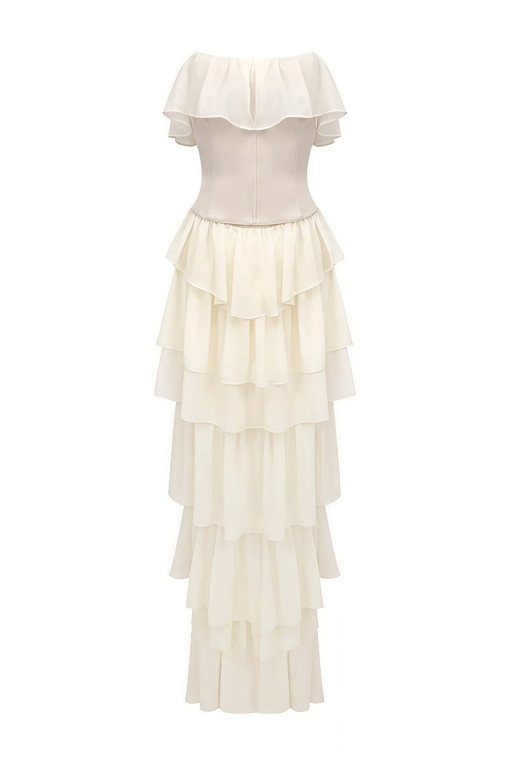 Mirae Apricot Off Shoulder Maxi Dress
