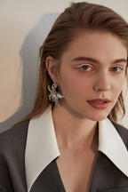 Large Floral Drop Earrings