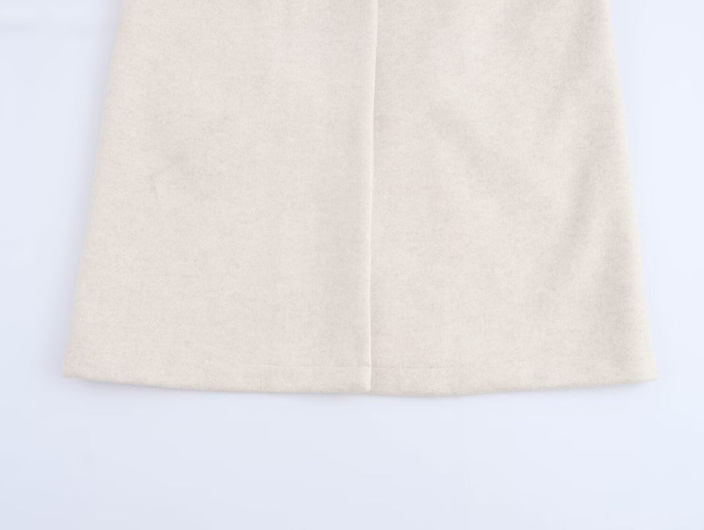 Button Decoration Soft Overcoat Jacket