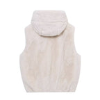 Faux Fur Hooded Vest Top