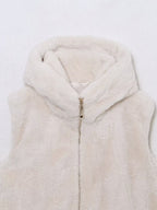 Faux Fur Hooded Vest Top