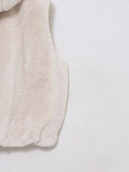 Faux Fur Hooded Vest Top