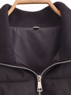 Thread-Decorated Long-Sleeve Padded Jacket