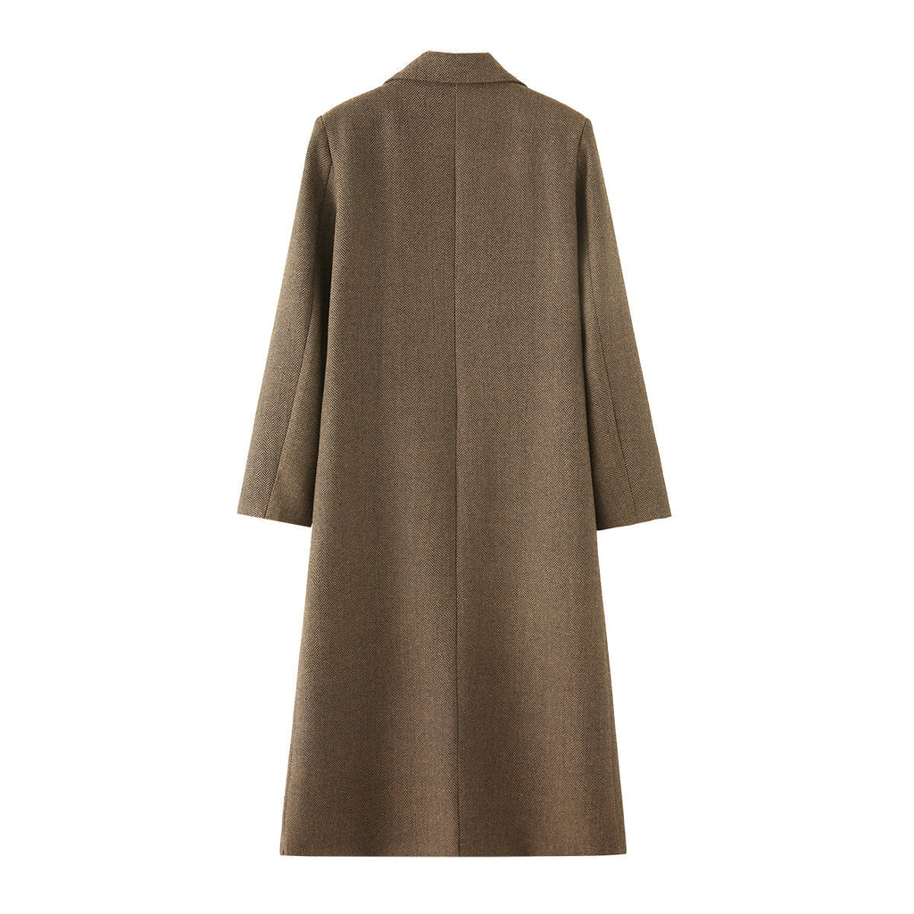 Herringbone Long Coat