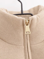 Stand-Collar Short Warm Cotton Jacket