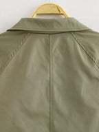 Collared Double Breasted Casual Jacket