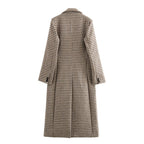 Plaid Long Overcoat Outerwear