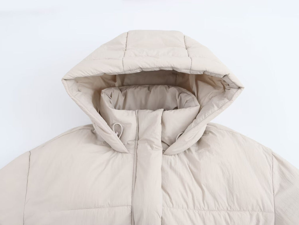 Hooded Long-Sleeve Cotton Jacket