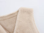 Imitation Marten V-neck Vest Jacket