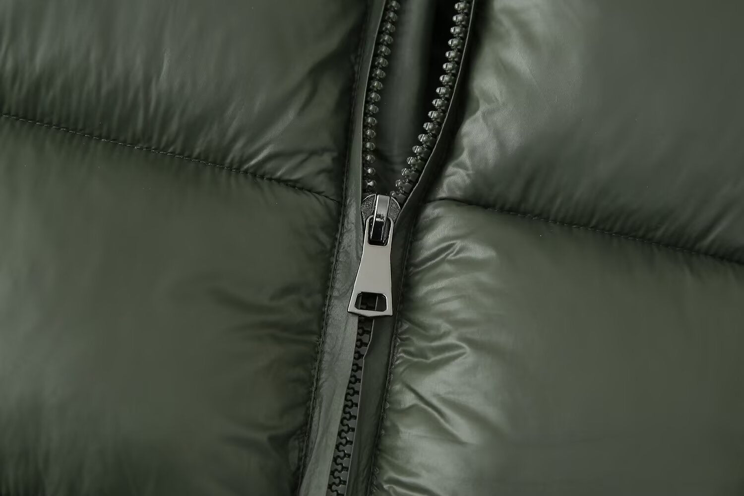 Hooded Long-Sleeve Down Cotton Jacket