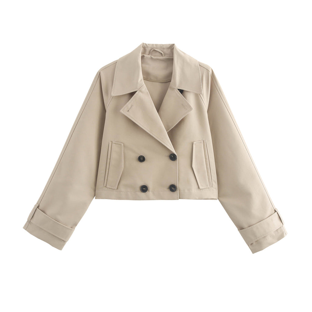 Simple Trench Short Jacket