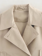 Simple Trench Short Jacket
