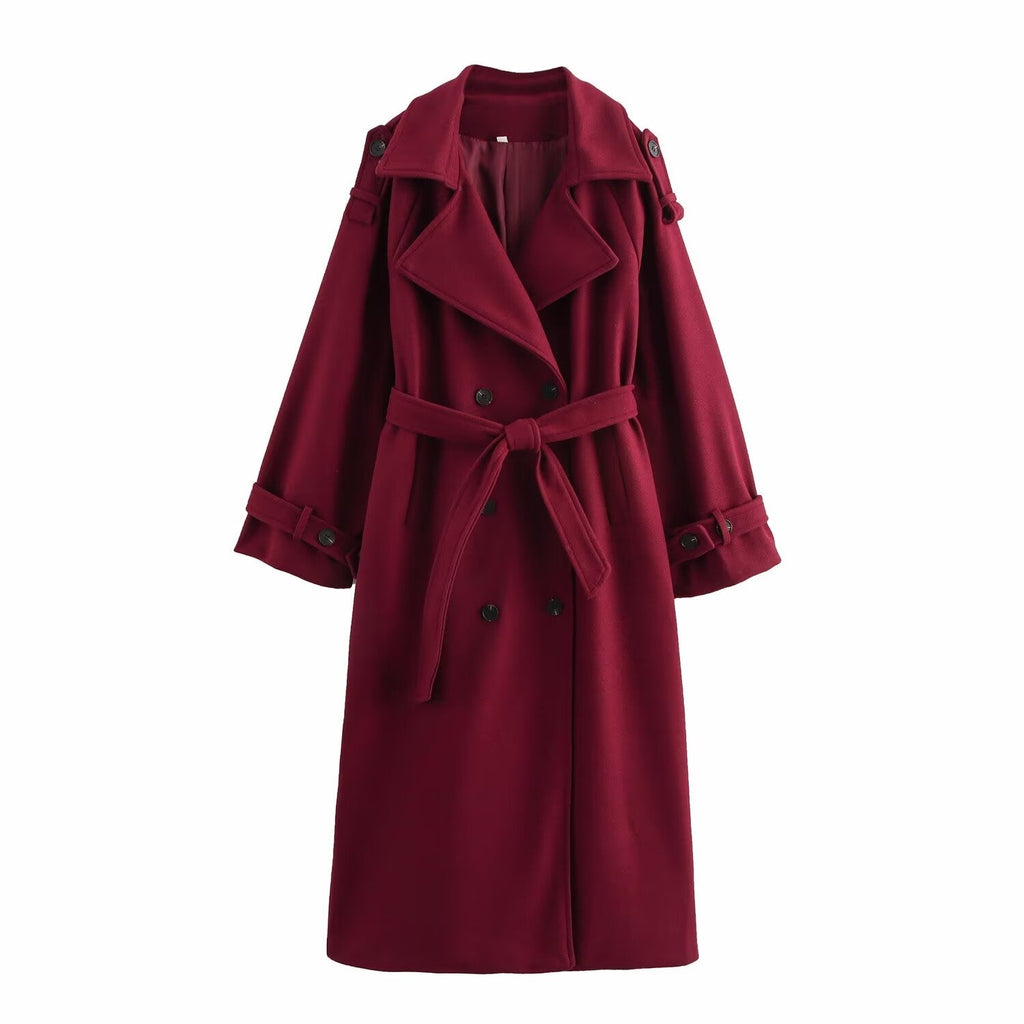 Double Breasted Woolen Cut Coat