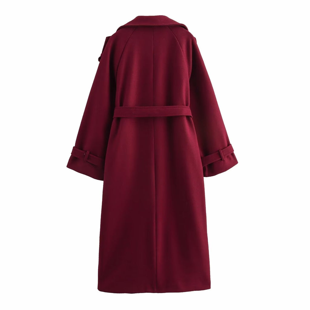 Double Breasted Woolen Cut Coat