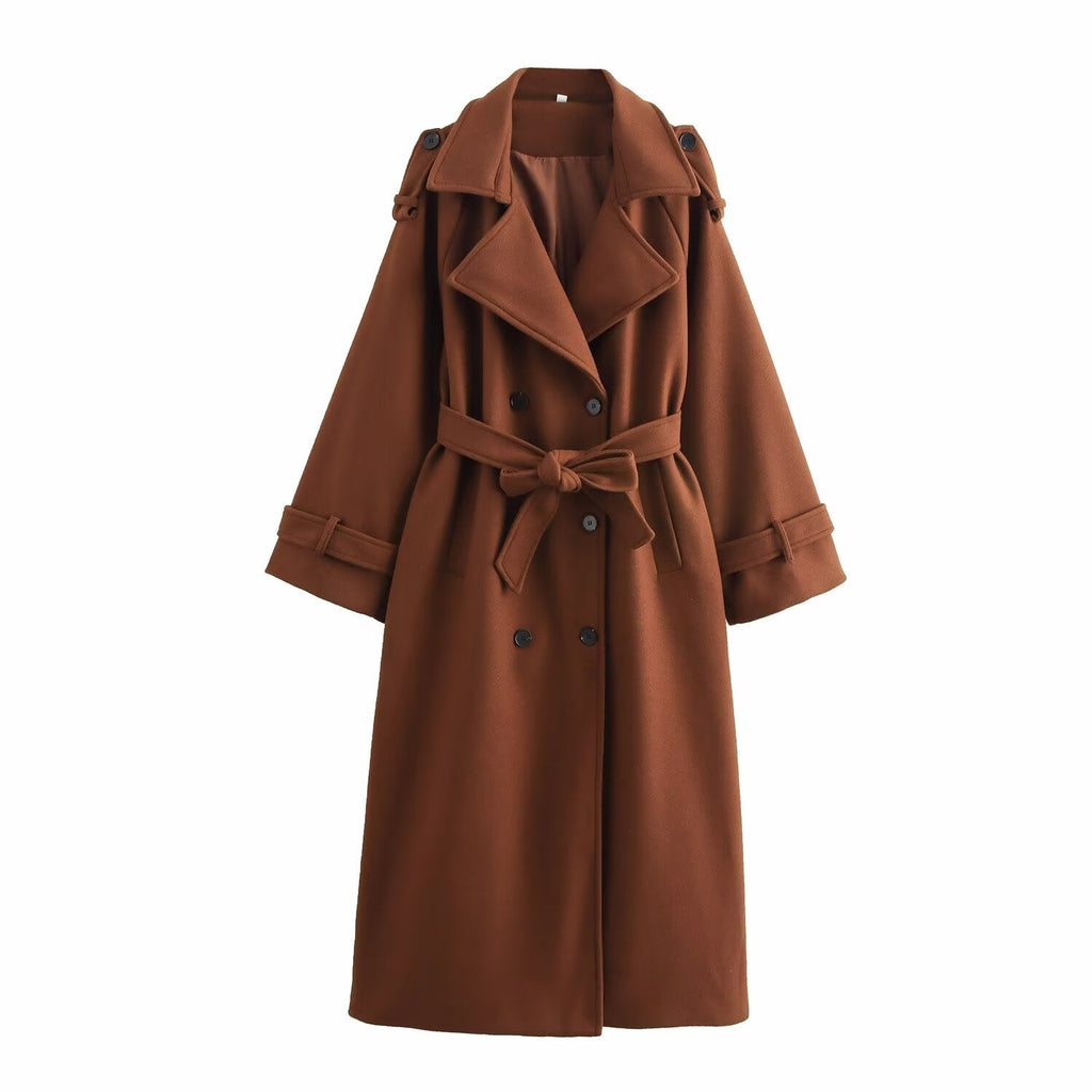 Double Breasted Woolen Cut Coat