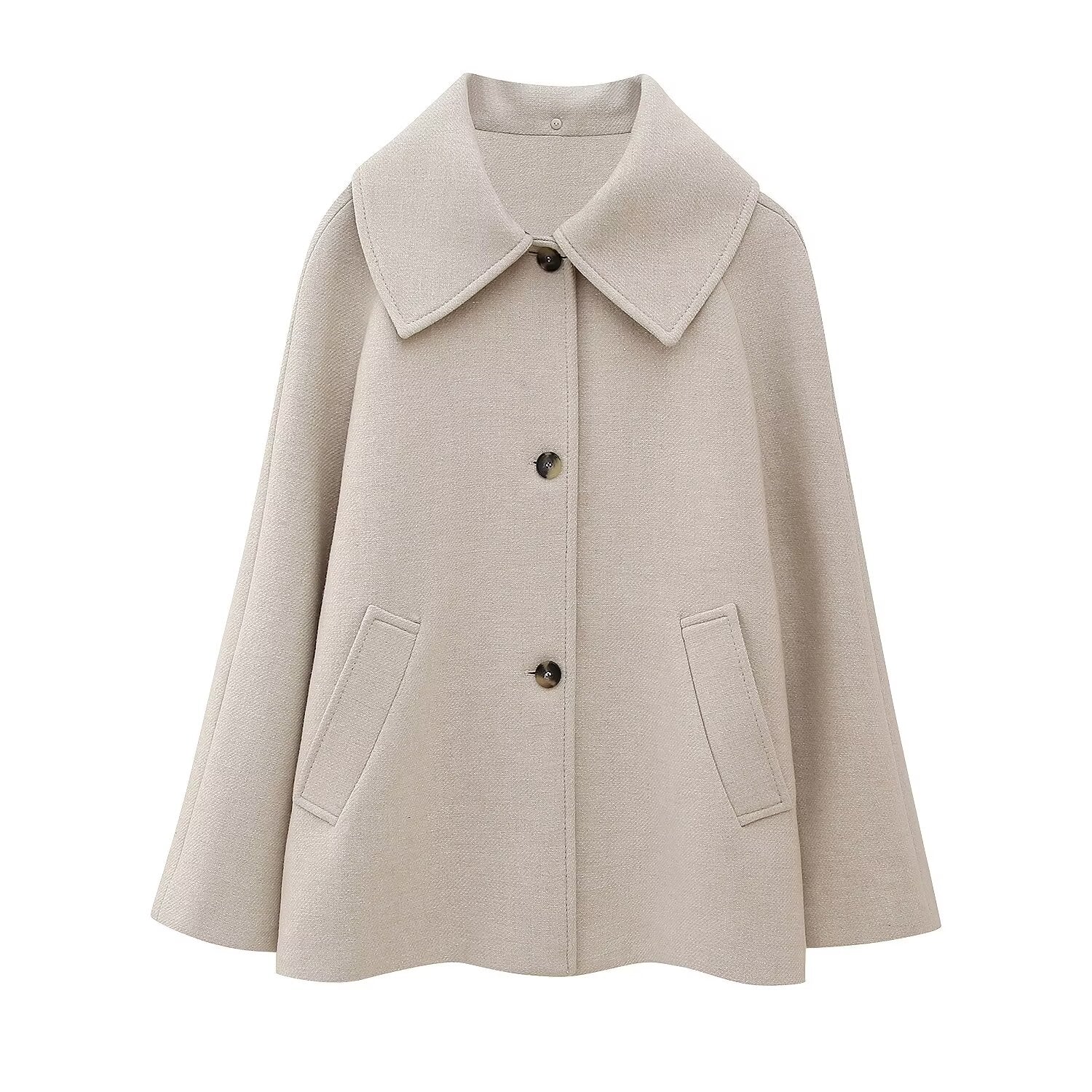 Blended Fur Collar Jacket