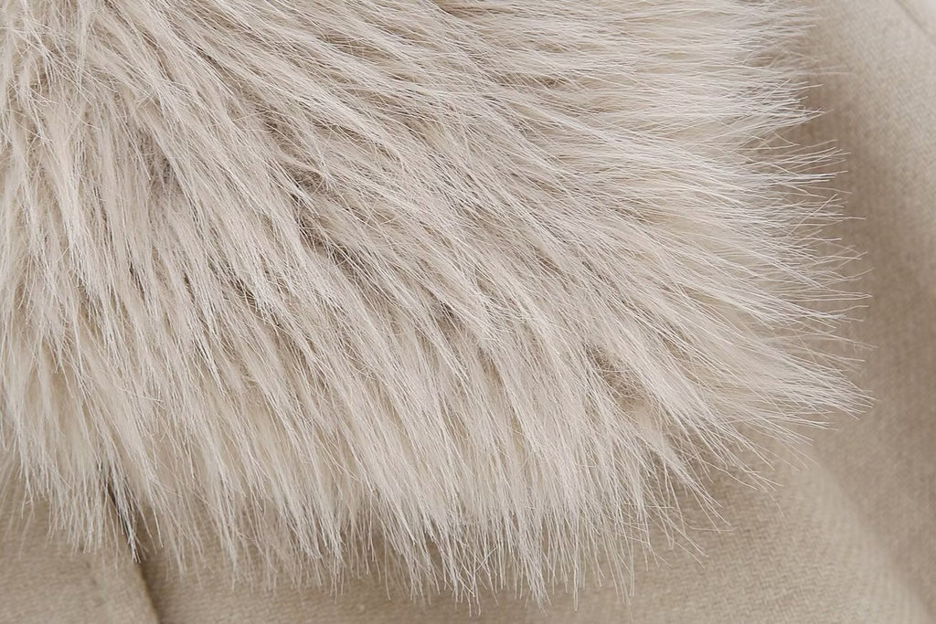 Blended Fur Collar Jacket