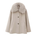 Blended Fur Collar Jacket