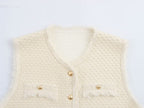 Fringed Knit Sleeveless Vest