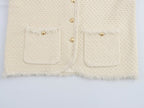 Fringed Knit Sleeveless Vest