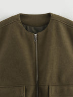 Sleeveless Pleated Loose Vest Coat