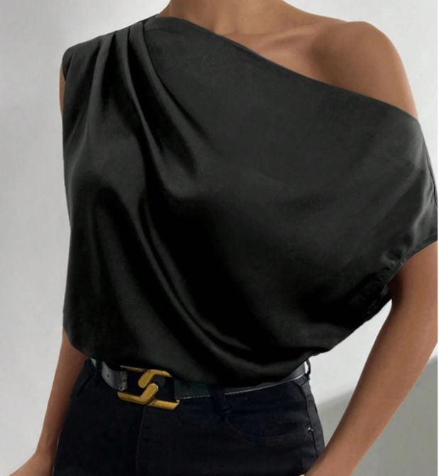 One Shoulder Sleeveless Top