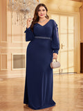 Long Sleeve Dress Maxi Dress Slim Bridesmaid Cocktail Evening Dress Women