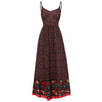 Alba Minimalist Bohemian Dress with Straps Evening Wear Edit